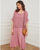 Robe 100% Lin Equanone vieux rose