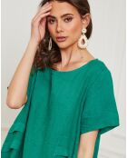 Robe 100% Lin Erbus verte