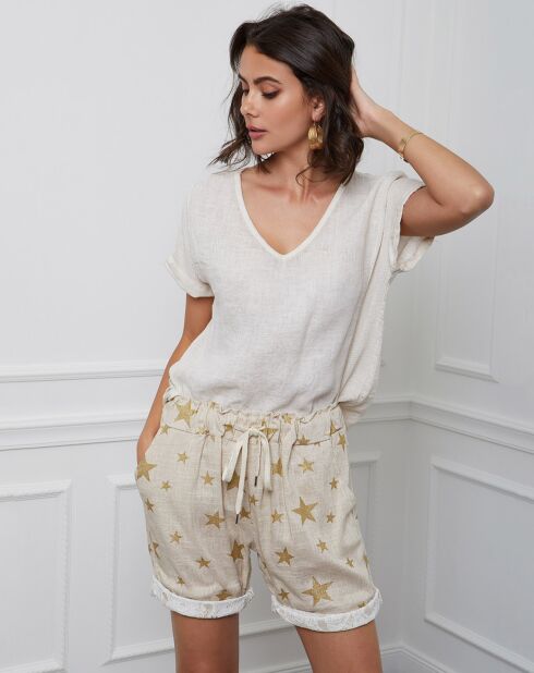 Top 100% Lin Fabius beige