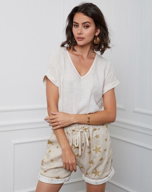 Top 100% Lin Fabius beige
