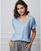Top 100% Lin Fabius indigo