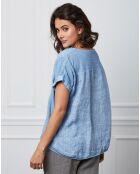 Top 100% Lin Fabius indigo