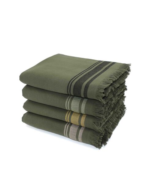 Fouta éponge Faro verte - 100x180 cm
