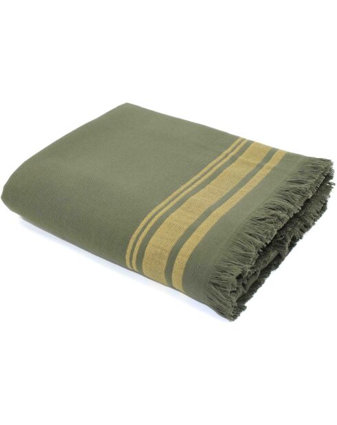 Fouta éponge Faro verte - 100x180 cm