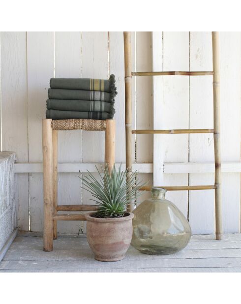 Fouta éponge Faro verte - 100x180 cm