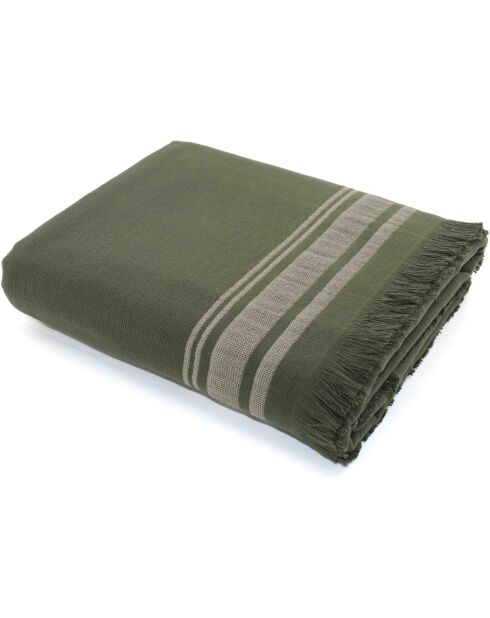 Fouta éponge Faro verte - 100x180 cm