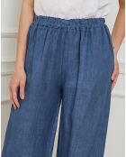 Pantalon 100% Lin Garibaldi bleu denim
