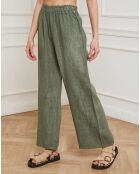 Pantalon 100% Lin Garibaldi vert kaki