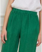 Pantalon 100% Lin Garibaldi vert