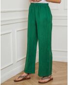 Pantalon 100% Lin Garibaldi vert