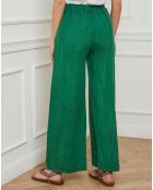 Pantalon 100% Lin Garibaldi vert