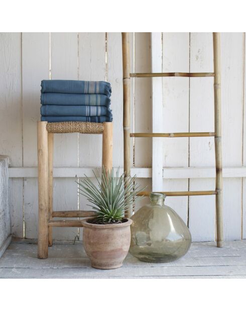 Faro blauwe spons fouta - 100x180 cm