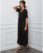Robe 100% Lin Gustavo noire