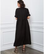 Robe 100% Lin Gustavo noire