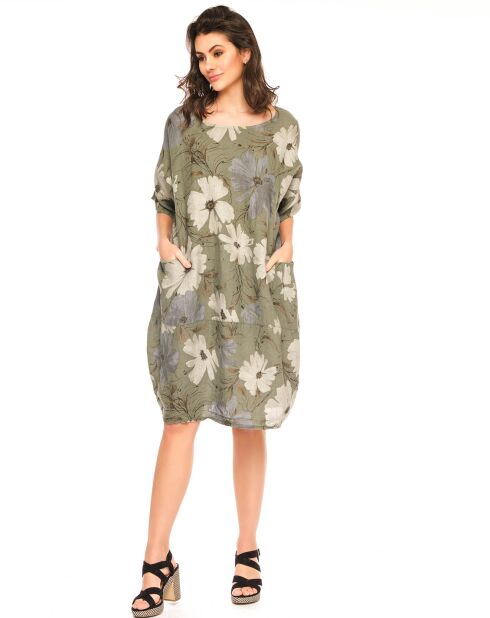 Robe 100% Lin Forget kaki