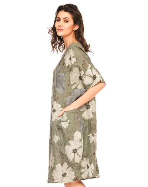 Robe 100% Lin Forget kaki