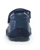 Marineblaue sanfte Ledersandalen