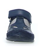 Marineblaue sanfte Ledersandalen