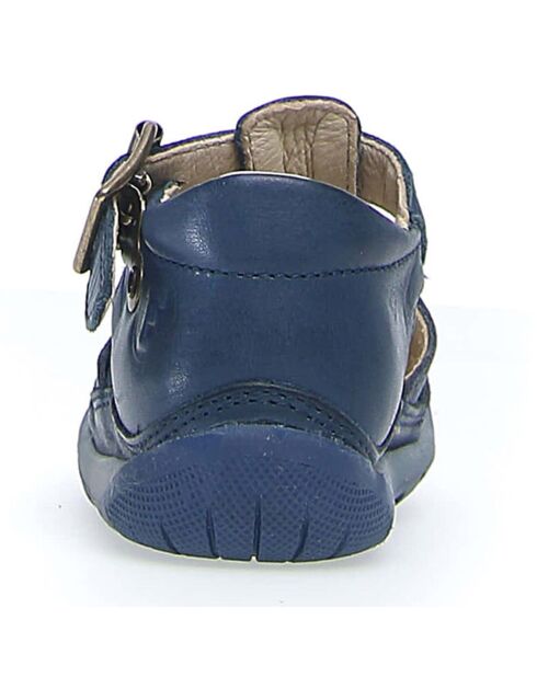 Salomés en Cuir Laguna bleu marine