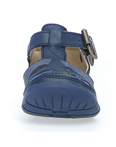 Salomés en Cuir Laguna bleu marine