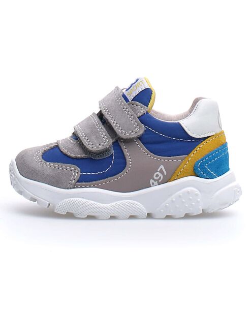 Grijs/blauw/gele sneakers van Milos