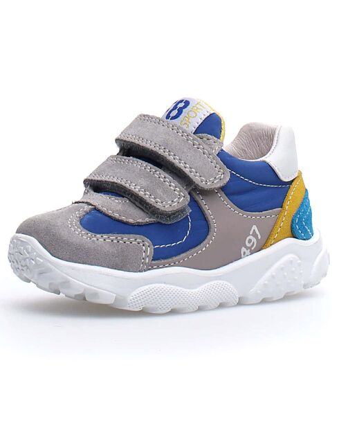 Grijs/blauw/gele sneakers van Milos