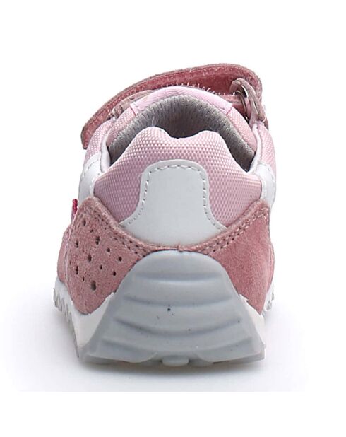 Sneakers Muscadet rose/blanc