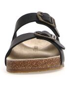 Schwarze Raby Ledersandalen