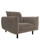 Fauteuil isak taupe  - 80x92x85 cm