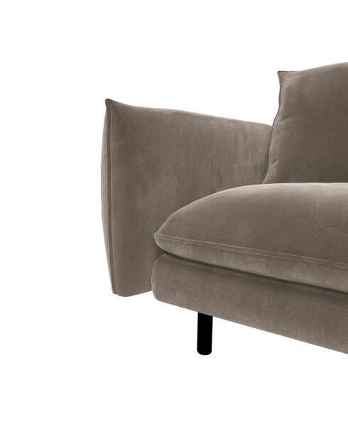 Fauteuil isak taupe  - 80x92x85 cm