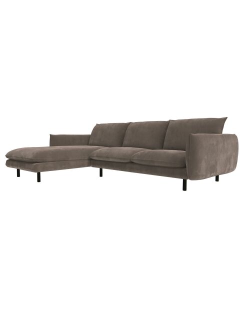 Canapé angle gauche isak taupe  - 235x92/160x85 cm