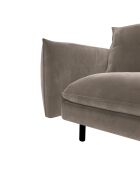 Canapé angle gauche isak taupe  - 235x92/160x85 cm