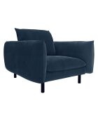 Fauteuil isak bleu nuit  - 80x92x85 cm