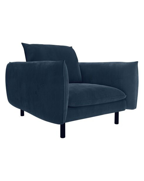 Fauteuil isak bleu nuit  - 80x92x85 cm