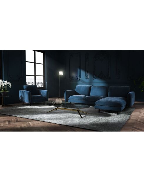 Fauteuil isak bleu nuit  - 80x92x85 cm