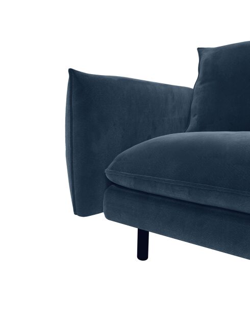 Canapé d'angle droit isak bleu nuit  - 235x92/160x85 cm