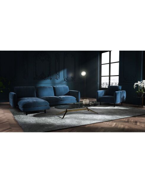 Isak Mitternachtsblaues linkes Ecksofa - 235x92/160x85 cm