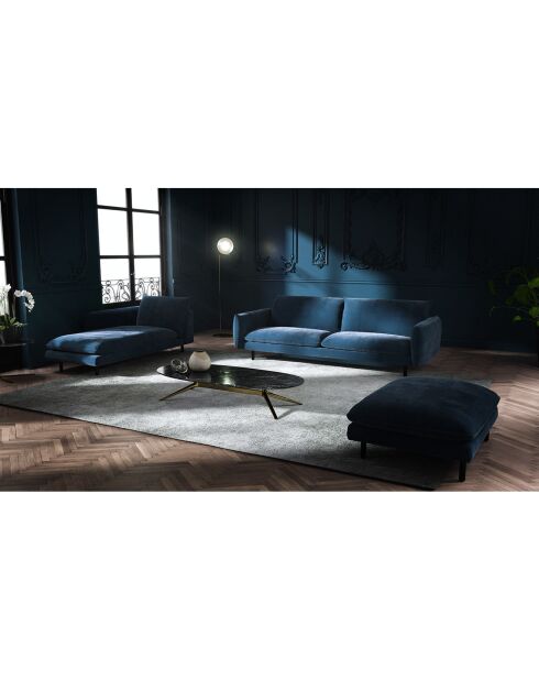 Pouf isak bleu nuit  - 90x70x44 cm