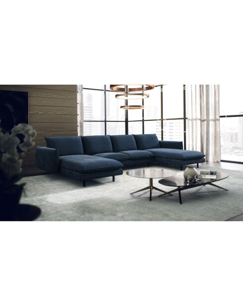 Isak Panoramasofa Mitternachtsblau - 315x92/160x85 cm