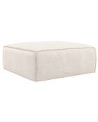 Pouf rolf tissu bouclette blanc cassé  - 97x97x41 cm