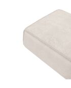 Pouf rolf tissu bouclette blanc cassé  - 97x97x41 cm