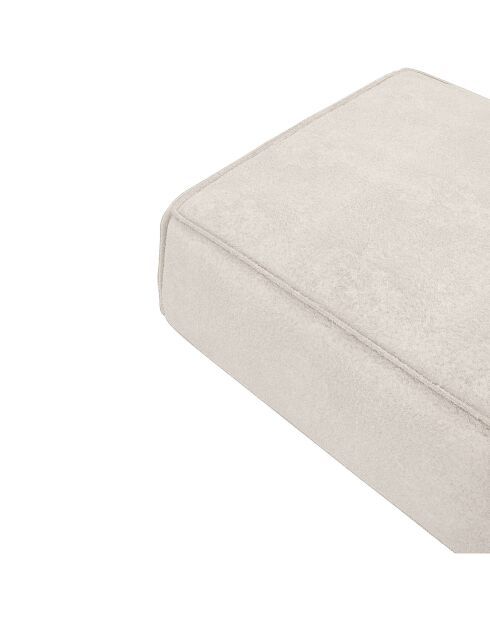 Pouf rolf tissu bouclette blanc cassé  - 97x97x41 cm