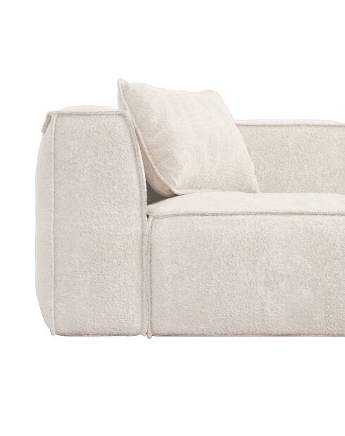 Rolf 3-zitsbank gebroken witte boucléstof - 200x97x63 cm