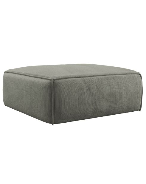 Pouf rolf velours côtelé kaki  - 97x97x41 cm