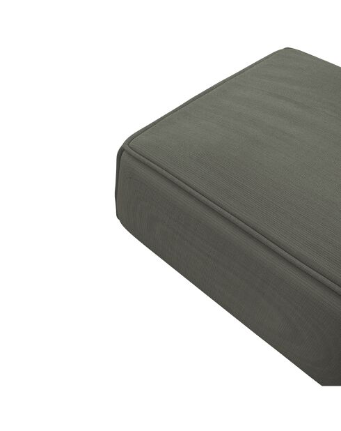 Pouf rolf velours côtelé kaki  - 97x97x41 cm