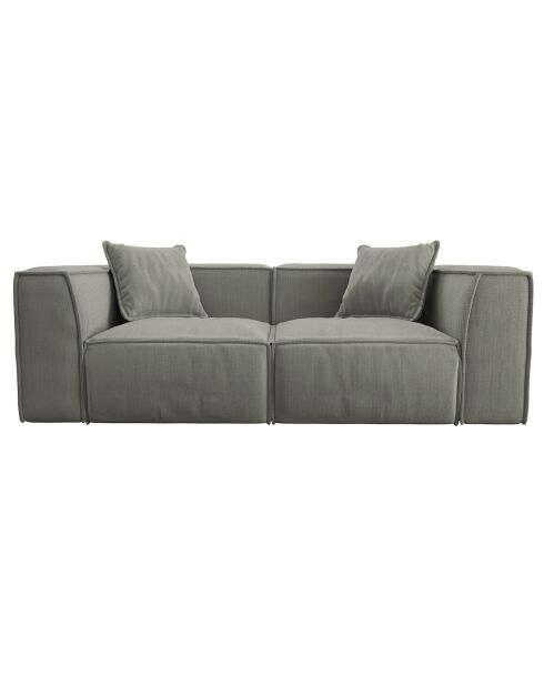 Sofá Rolf de pana caqui de 3 plazas - 200x97x63 cm