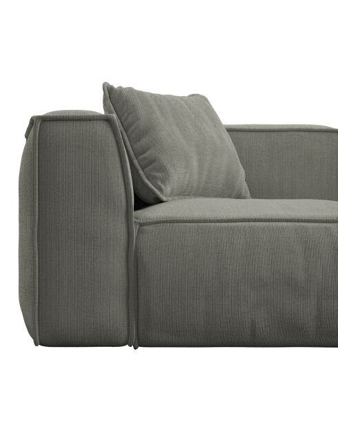 Sofá Rolf de pana caqui de 3 plazas - 200x97x63 cm