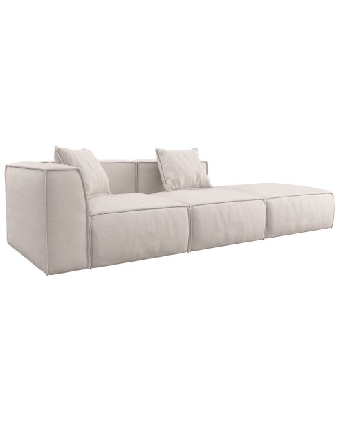 Canapé droit 5 places droit rolf beige  - 269x97x63 cm