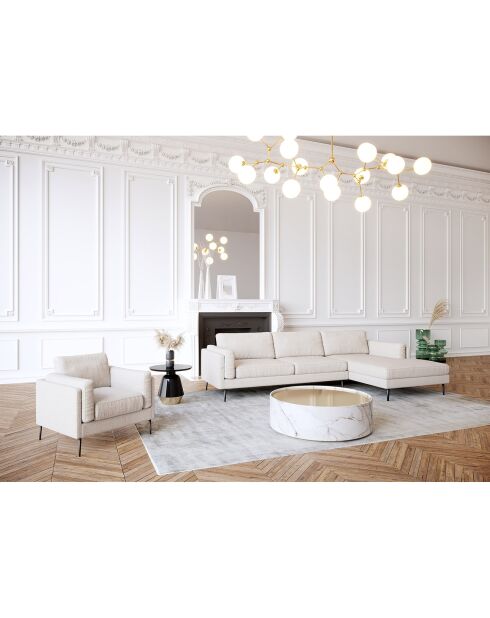 Beiges rechtwinkliges Sofa Mikael - 261x154x80 cm