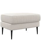 Pouf mikael beige taupe  - 70x50x44 cm